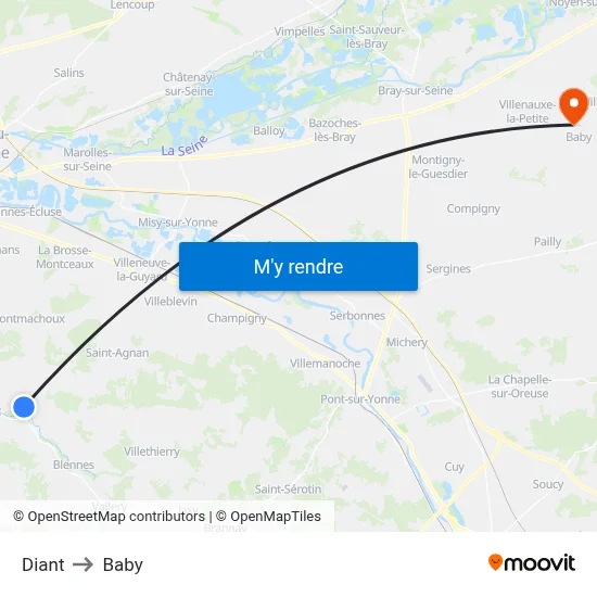 Diant to Baby map