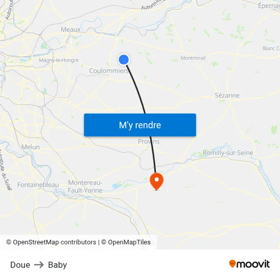Doue to Baby map