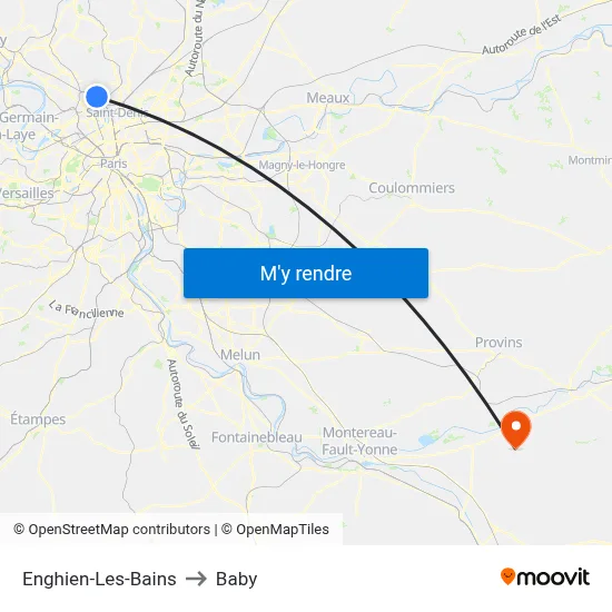 Enghien-Les-Bains to Baby map