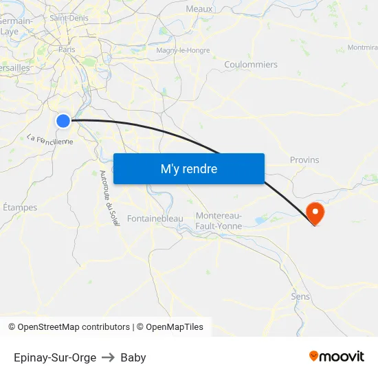 Epinay-Sur-Orge to Baby map