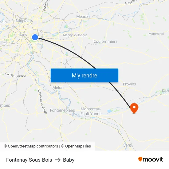 Fontenay-Sous-Bois to Baby map