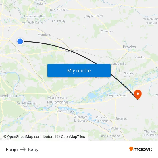 Fouju to Baby map