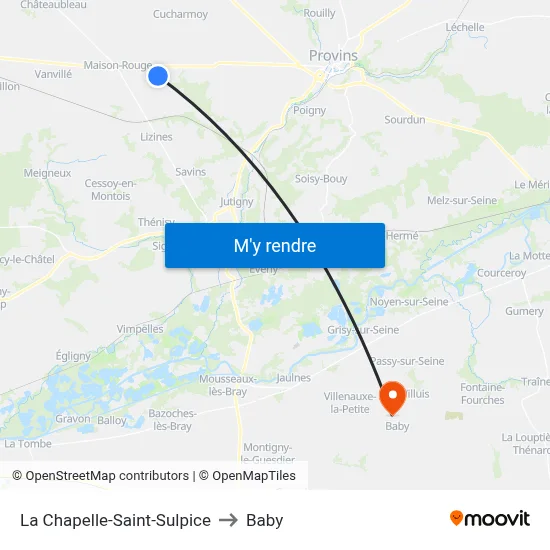 La Chapelle-Saint-Sulpice to Baby map