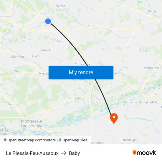 Le Plessis-Feu-Aussoux to Baby map