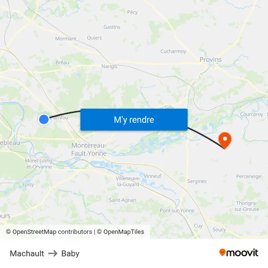 Machault to Baby map