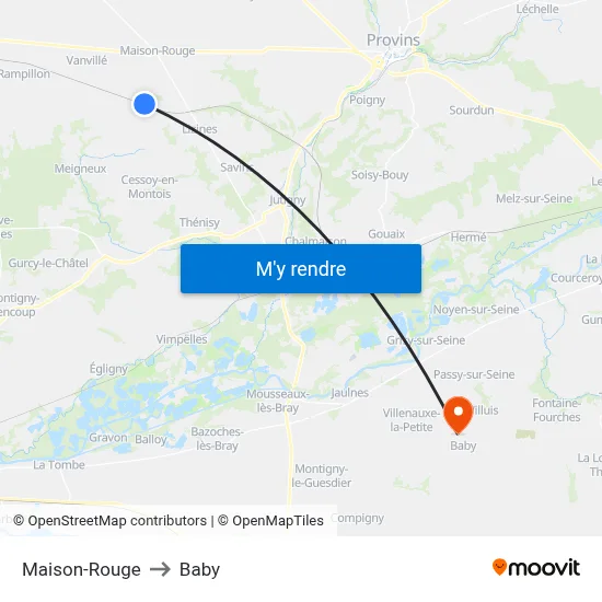 Maison-Rouge to Baby map