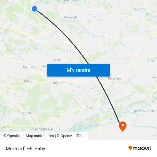 Mortcerf to Baby map