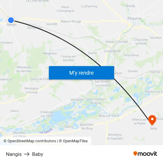 Nangis to Baby map