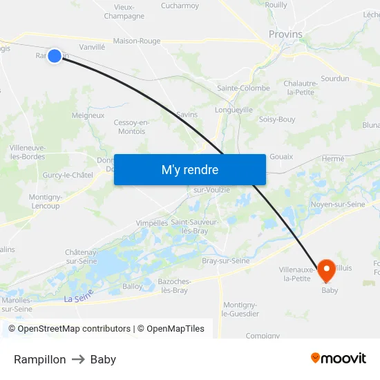 Rampillon to Baby map