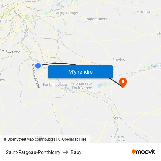 Saint-Fargeau-Ponthierry to Baby map