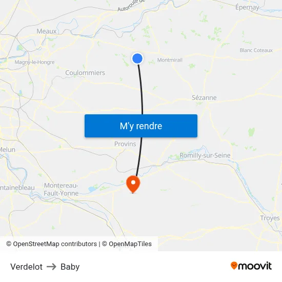 Verdelot to Baby map