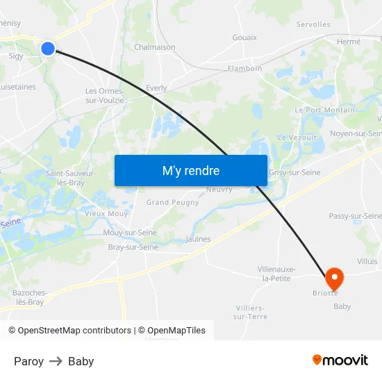 Paroy to Baby map