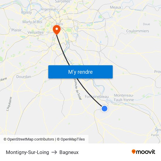 Montigny-Sur-Loing to Montigny-Sur-Loing map