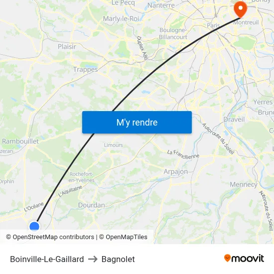 Boinville-Le-Gaillard to Bagnolet map