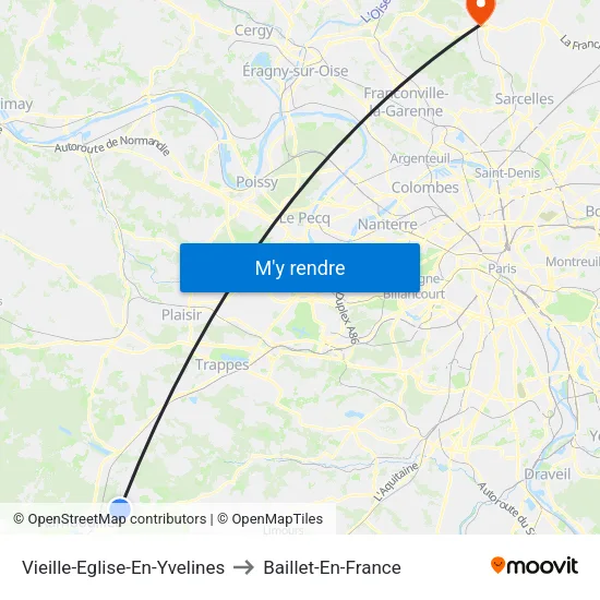 Vieille-Eglise-En-Yvelines to Baillet-En-France map