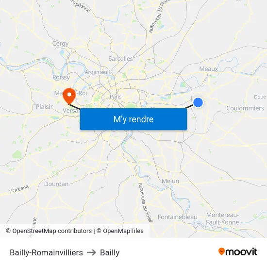 Bailly-Romainvilliers to Bailly map