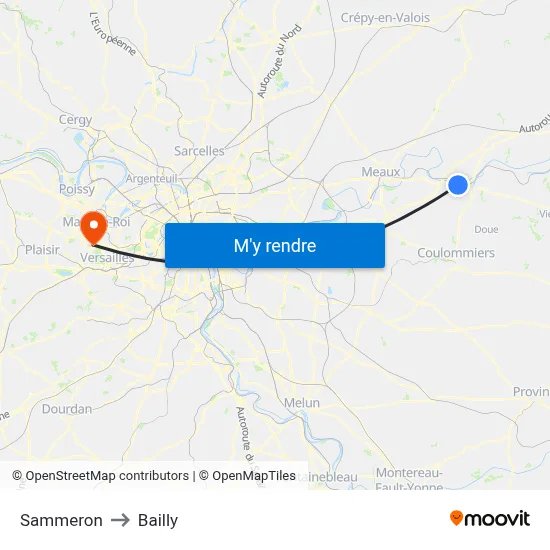 Sammeron to Bailly map