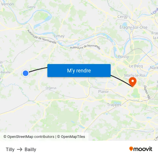 Tilly to Bailly map