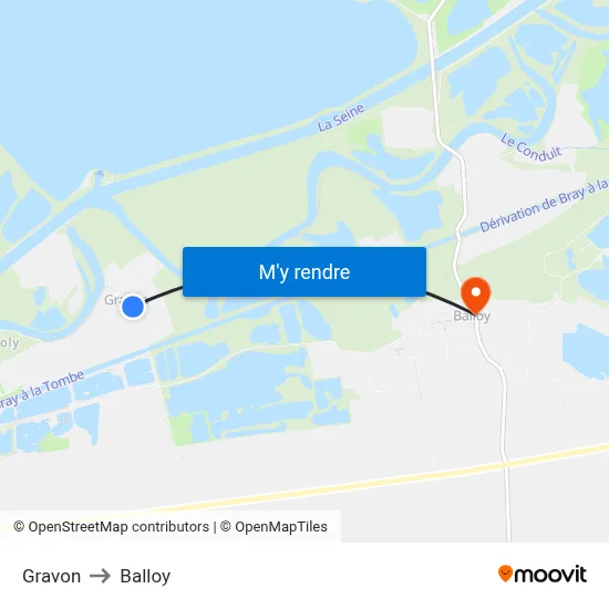 Gravon to Balloy map