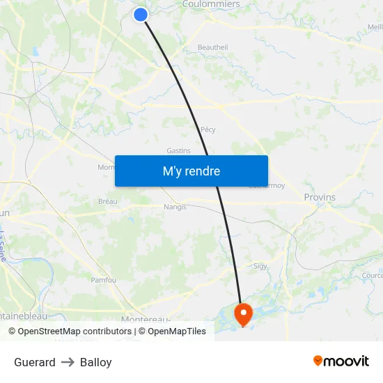 Guerard to Balloy map
