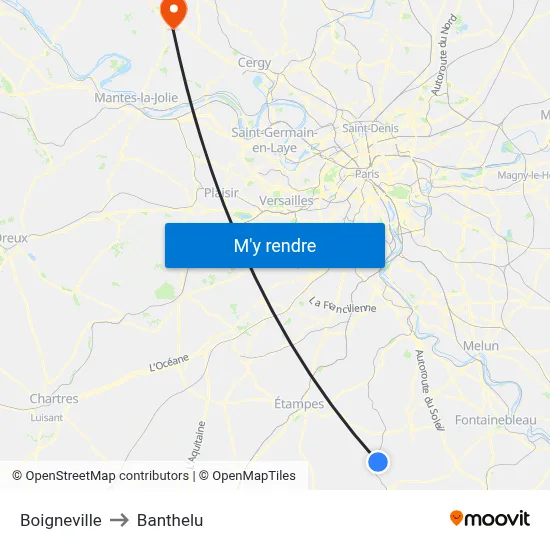 Boigneville to Banthelu map