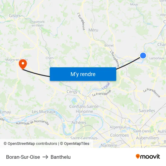 Boran-Sur-Oise to Banthelu map