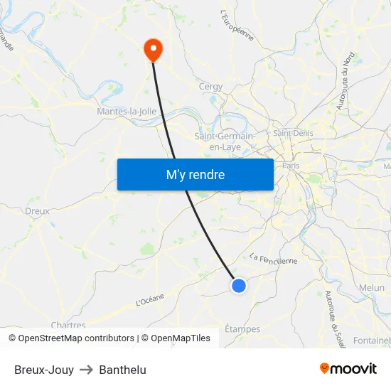 Breux-Jouy to Banthelu map