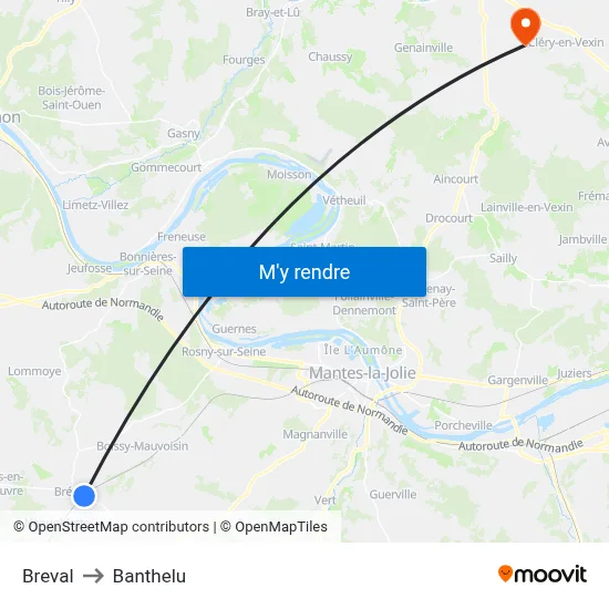 Breval to Banthelu map
