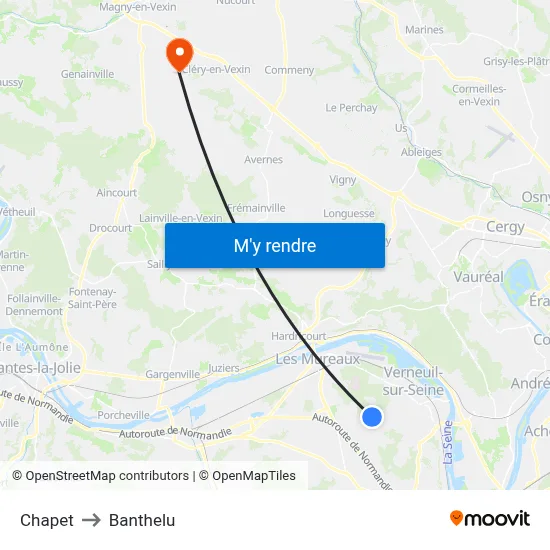 Chapet to Banthelu map
