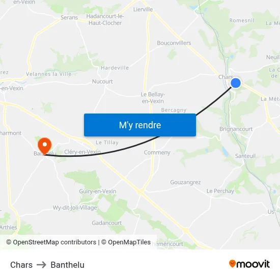 Chars to Banthelu map