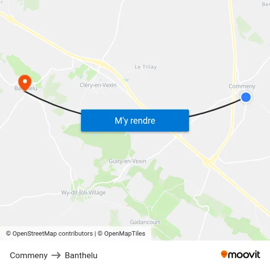 Commeny to Banthelu map