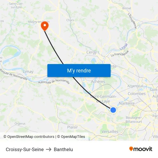 Croissy-Sur-Seine to Banthelu map