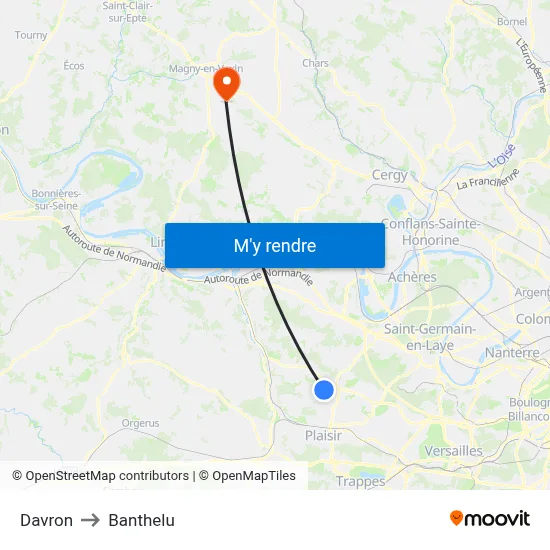 Davron to Banthelu map