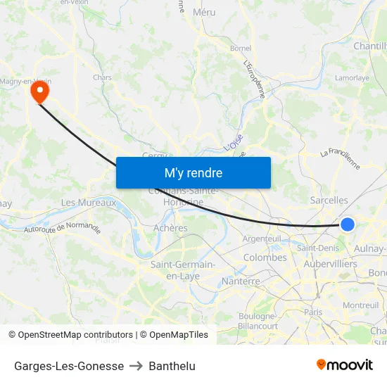 Garges-Les-Gonesse to Banthelu map