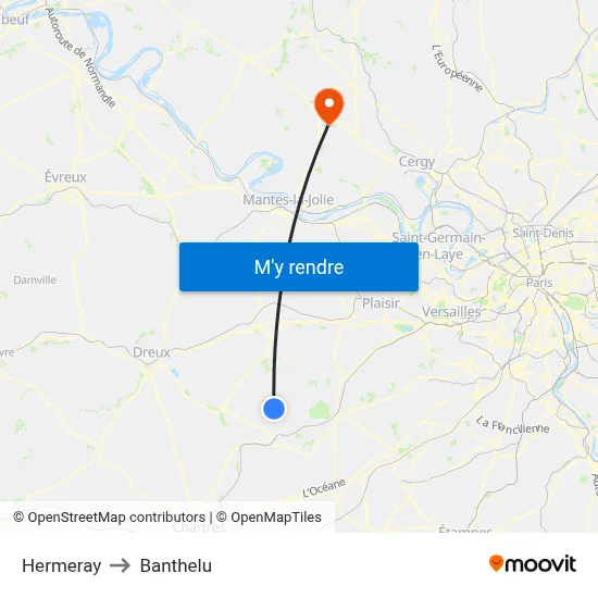 Hermeray to Banthelu map