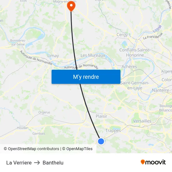 La Verriere to Banthelu map