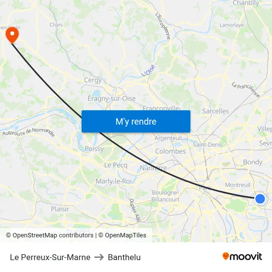 Le Perreux-Sur-Marne to Banthelu map