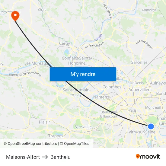 Maisons-Alfort to Banthelu map