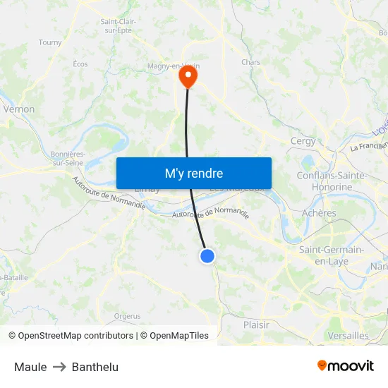 Maule to Banthelu map