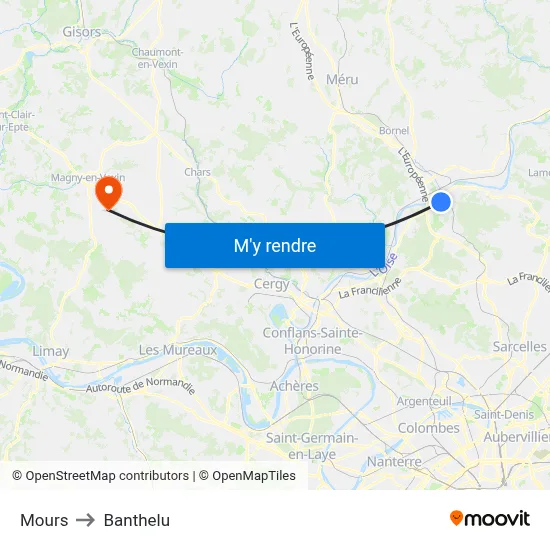Mours to Banthelu map