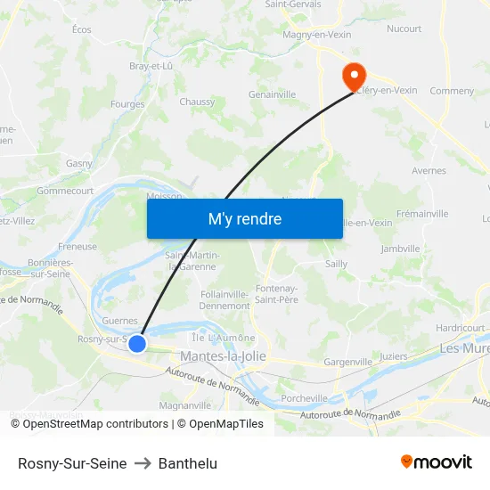 Rosny-Sur-Seine to Banthelu map