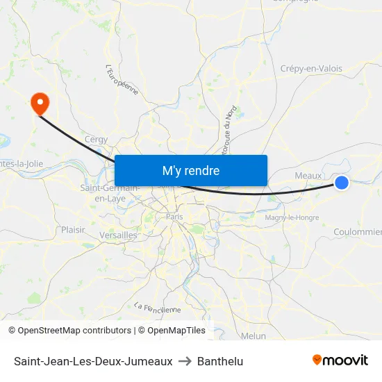 Saint-Jean-Les-Deux-Jumeaux to Banthelu map