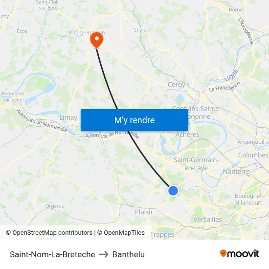 Saint-Nom-La-Breteche to Banthelu map