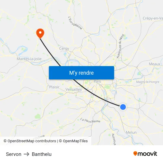 Servon to Banthelu map
