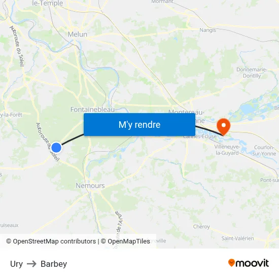Ury to Barbey map