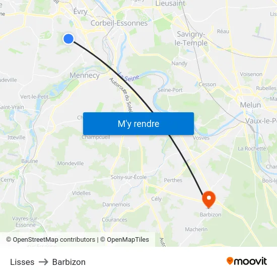 Lisses to Barbizon map