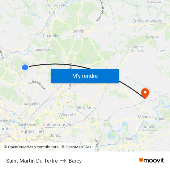 Saint-Martin-Du-Tertre to Barcy map