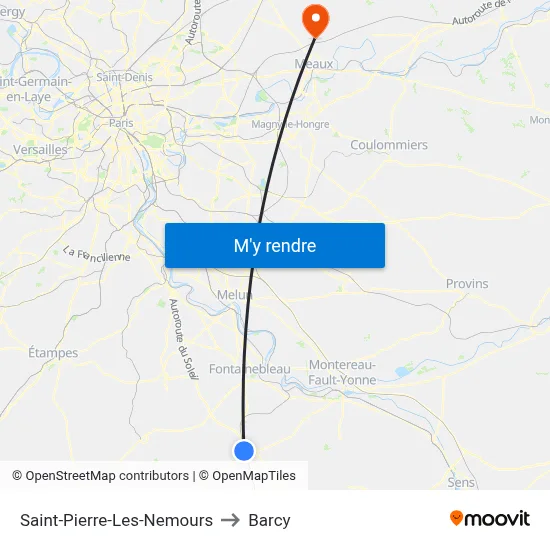 Saint-Pierre-Les-Nemours to Barcy map