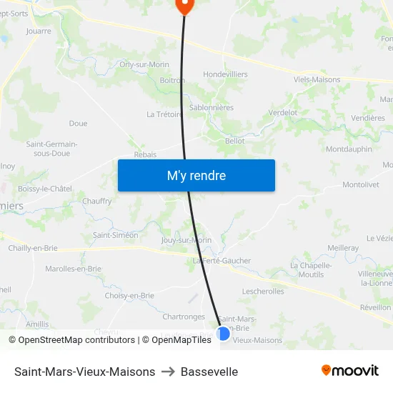Saint-Mars-Vieux-Maisons to Bassevelle map