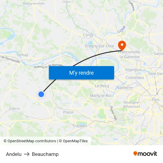 Andelu to Beauchamp map